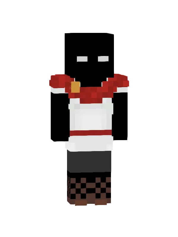 skin Czarny Wojownik z Czerwonym Pasem