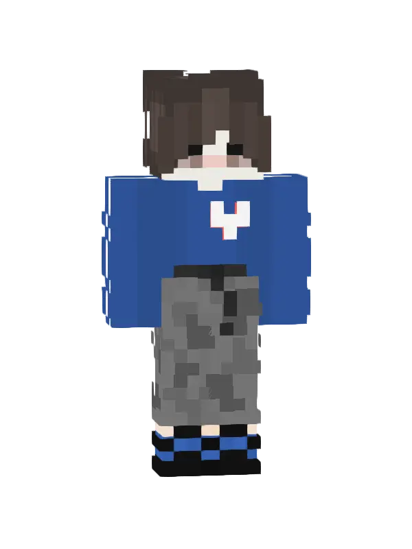 skin Serce w niebieskim