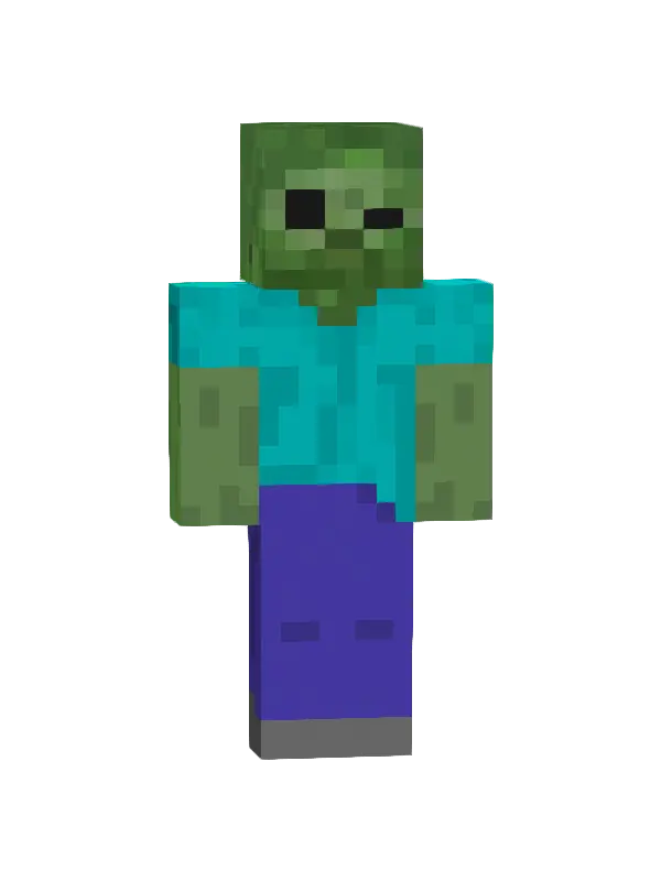 skin Zombiak w niebieskiej koszuli