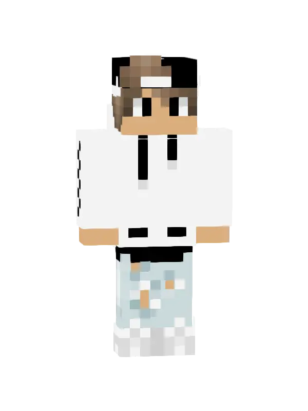 skin Biały hipster w dżinsach