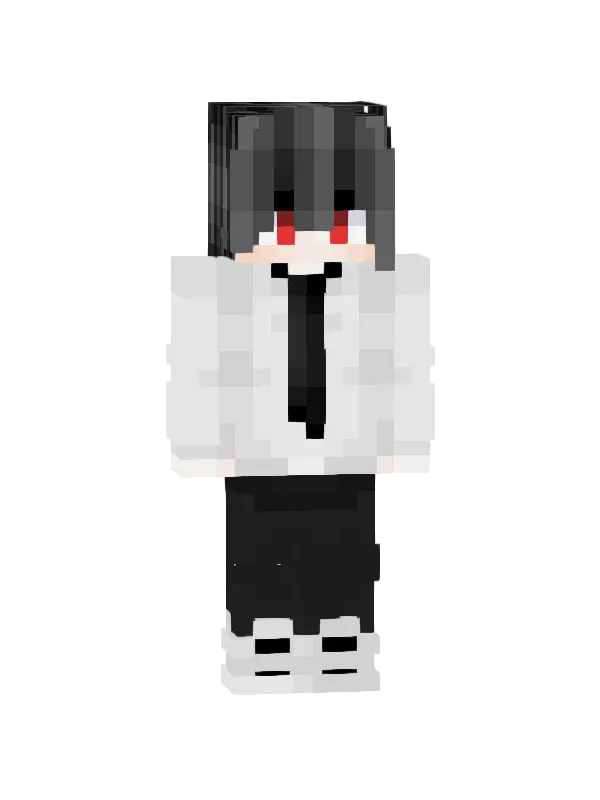 skin Biały Dandy z Czerwonymi Oczami