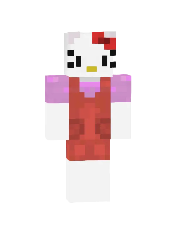 skin Kotka w różowej sukience