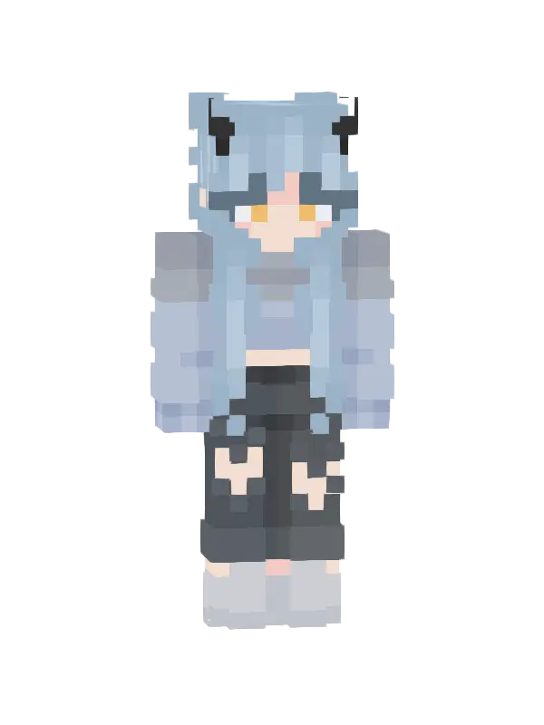 skin Mroczna Niebieska Dziewczyna