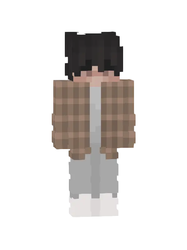 skin Stylowy Szary Kaptur