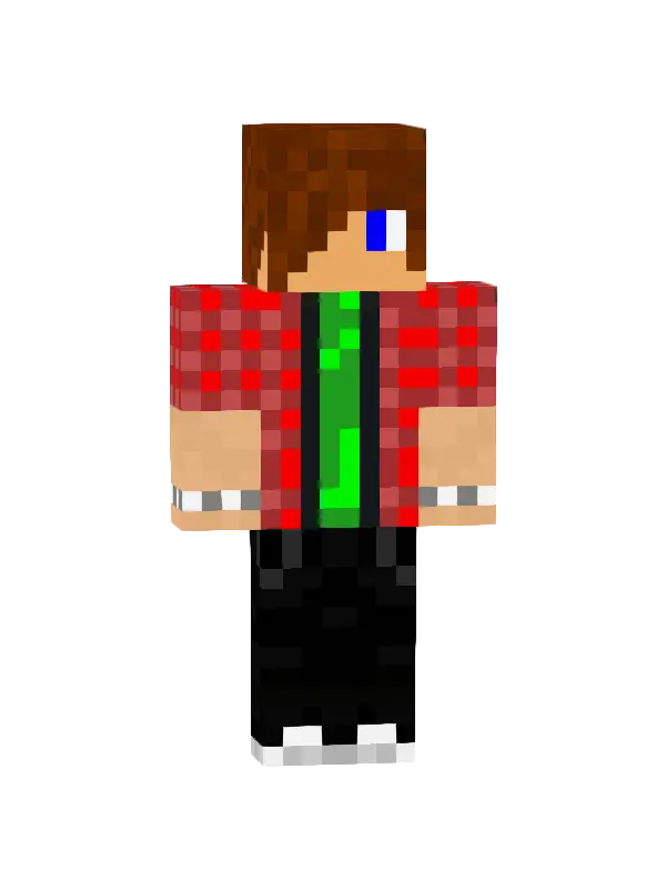 skin Kredowy chłopak w kratkę