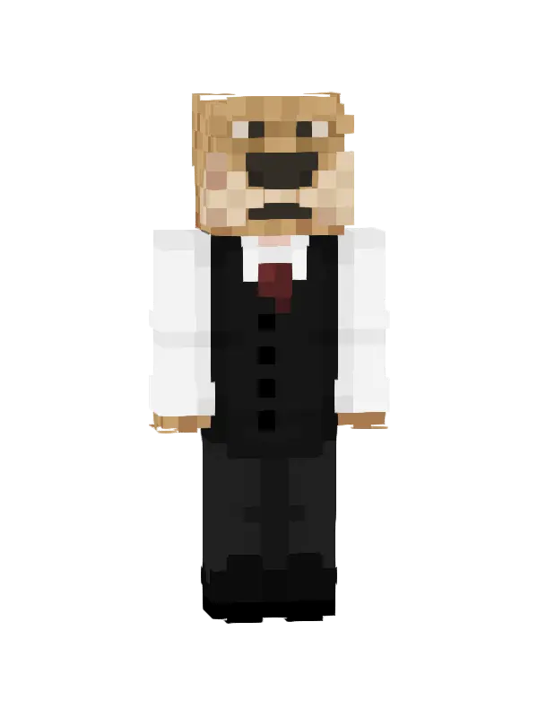 skin Elegancki Pies w Garniturze