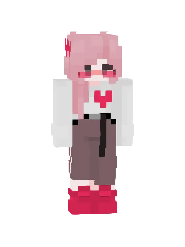 skin Różowa Serduszko