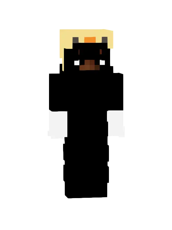skin Czarny Ninja z Blond Włosem