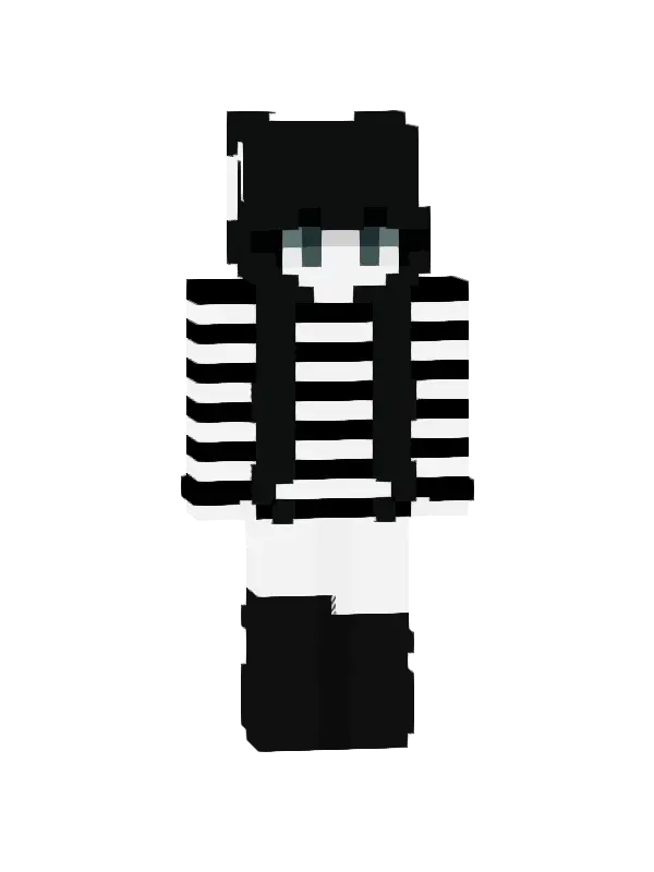 skin Czarna kotka w paski