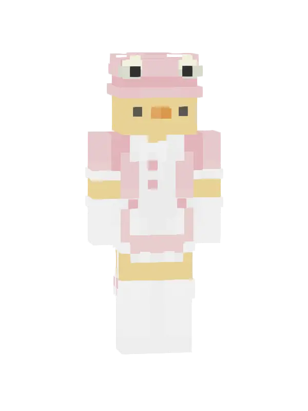 skin Kaczuszka w różowej sukience