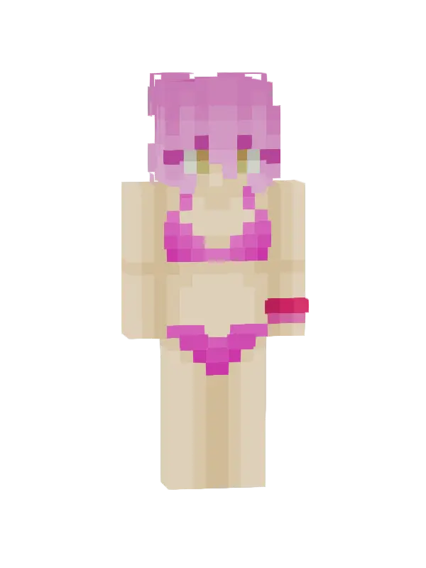 skin Różowa plażowiczka