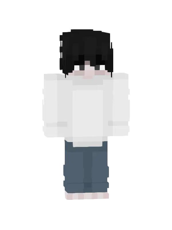 skin Biały Chłopiec w Dżinsach