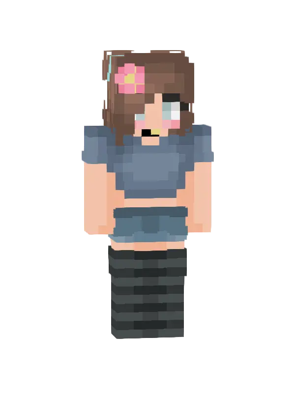 skin Letnia Dziewczyna z Kwiatem