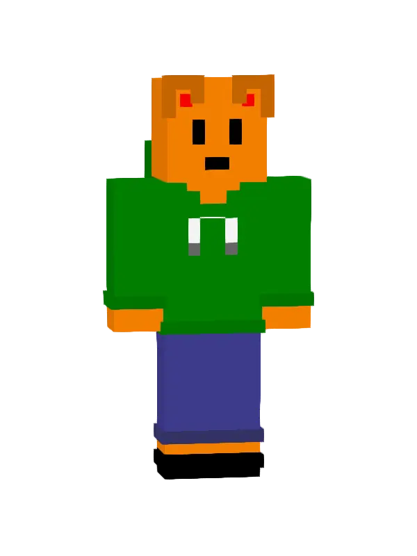 skin Pomarańczowy Misiu w Bluzy