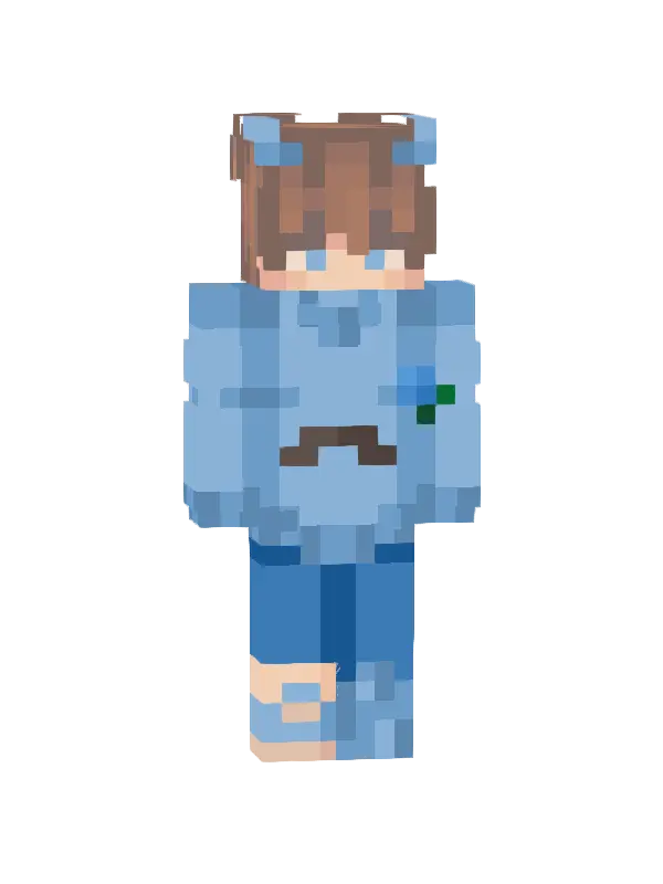 skin Niebieski Kotek