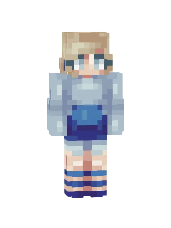 skin Niebieska dziewczyna z bluzą