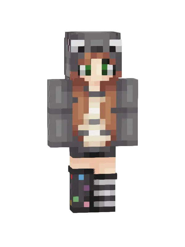 skin Kota w kapturze