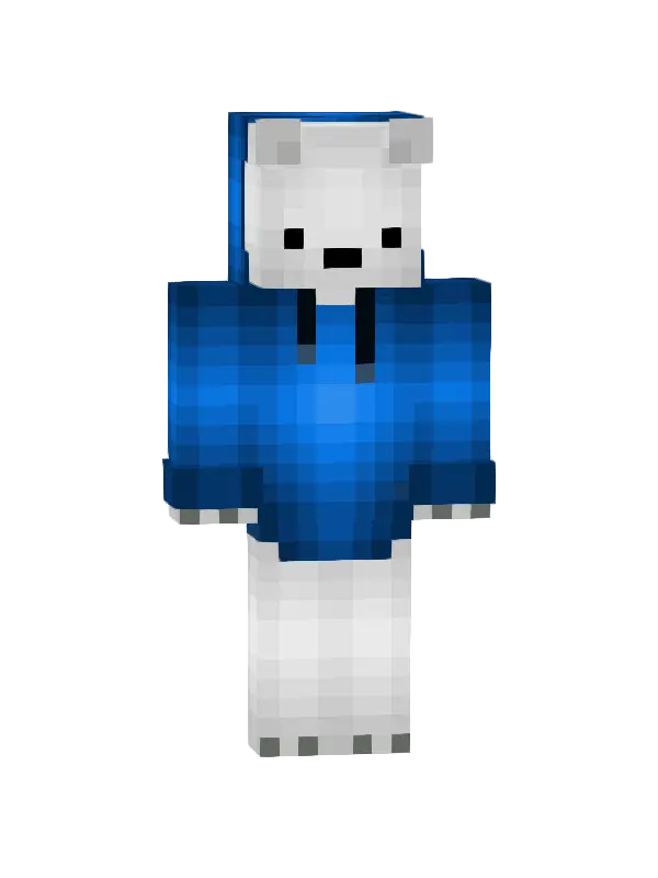 skin Biały Miś w Niebieskiej Bluzie