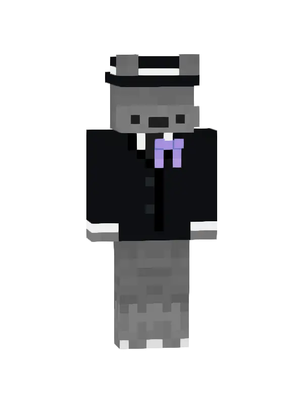 skin Elegancki Szary Miś