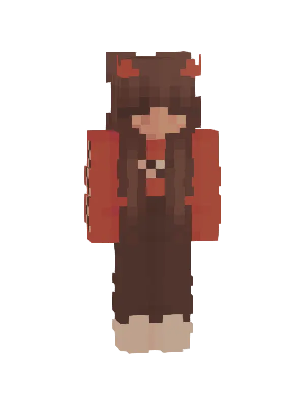 skin Brązowa Ruda z Rogami