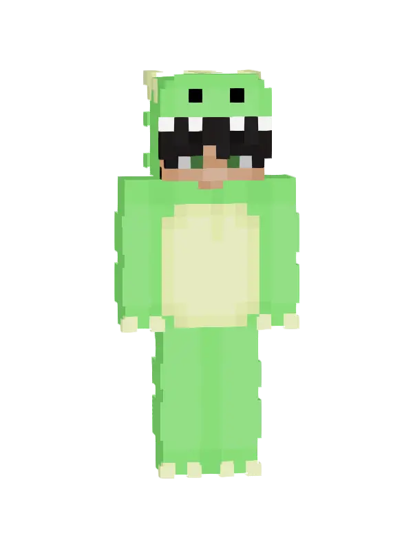 skin Zielony Straszny Dinozaur
