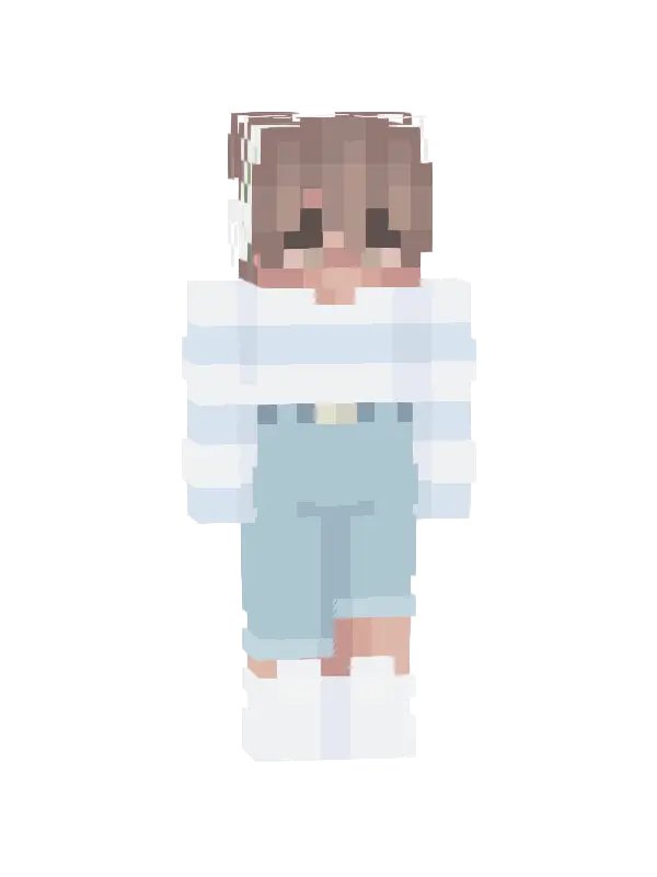 skin Letni Chłopiec w Prążki