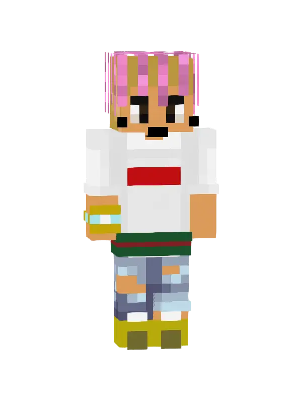 skin Różowy hipster